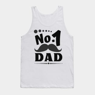 # 1 Papa Dad Funny Beard Men's Best Father Tank Top